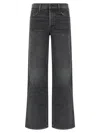 Mother Smoothie Sneak Denim Pants In Black