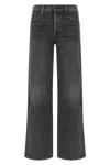 Mother Smoothie Sneak Denim Pants In Black
