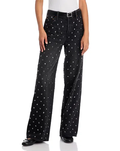 Mother The Smoothie Sneak Jeans In Nails For Dinner In Black