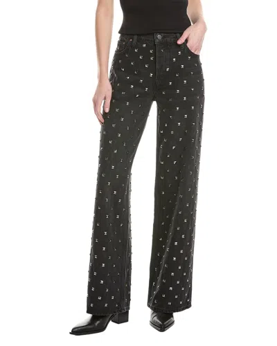 Mother Womens Nails For Dinner The Smoothie Sneak Studded Denim Jeans In Black