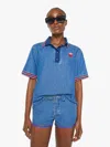 Mother The Spectator Lawn Bowling Shirt In Red - Size Small
