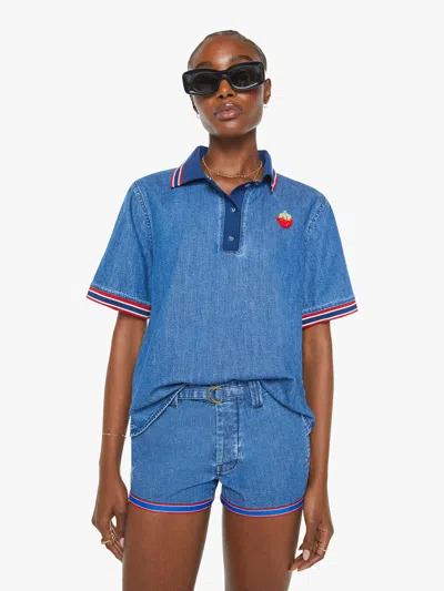 Mother The Spectator Lawn Bowling Shirt In Red - Size Small