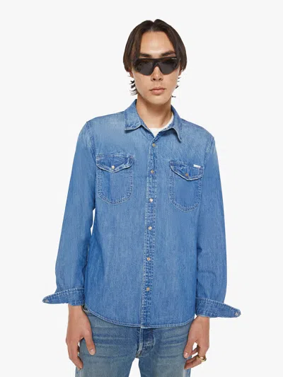 Mother The Speed Date Big Fish Small Pond Shirt In Blue