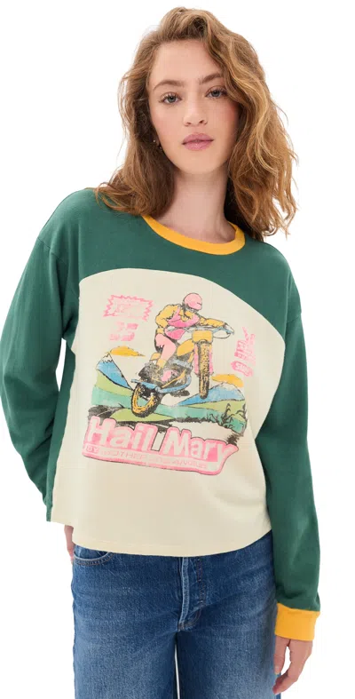 Mother The Speedway Sweatshirt Galapagos Green/gold Fusion
