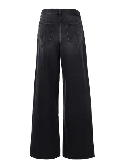 Mother The Spinner Black Five-pocket Jeans With High Waist In Cotton Woman