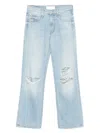 Mother The Spinner Jeans In Blue