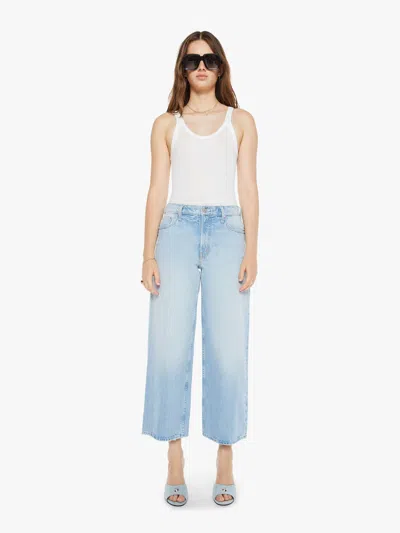 Mother The Spinner Zip Ankle Back Pedal Jeans In Light Blue