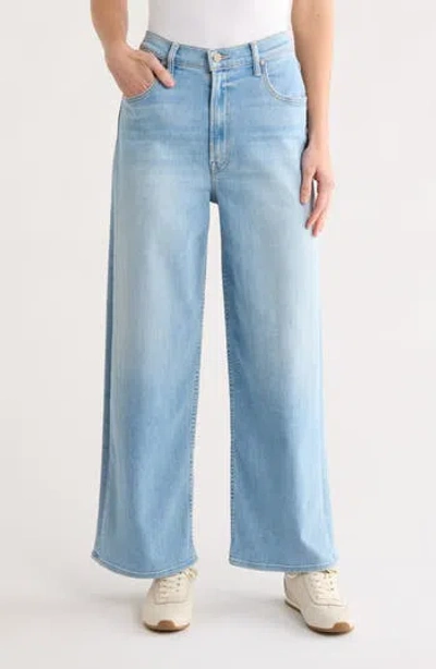Mother The Spinner Zip Flood High Waist Ankle Wide Leg Jeans
