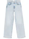 Mother The Spinner Zip Sneak Jeans Light As A Feather In 蓝色