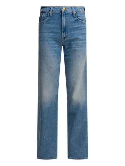 MOTHER MOTHER THE SPINNER ZIP SNEAK DENIM JEANS