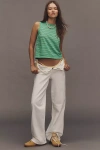 Mother The Spinner Zip Sneak High-rise Wide-leg Jeans In White