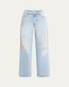 Mother The Spinner Sneak High Waist Ripped Wide Leg Jeans