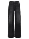 Mother The Spinner Zip Sneak Jeans In Black