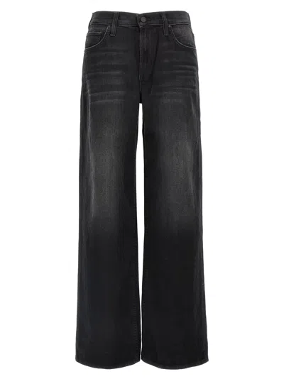 MOTHER THE SPINNER ZIP SNEAK JEANS BLACK