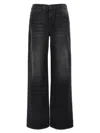 Mother The Spinner Zip Sneak Jeans In Black