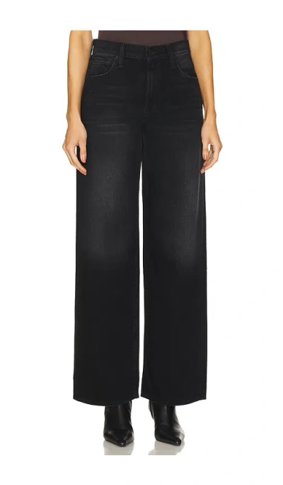 Mother The Mid Rise Rambler Zip Flood Jeans In Spiked Hair Art Flair In Black