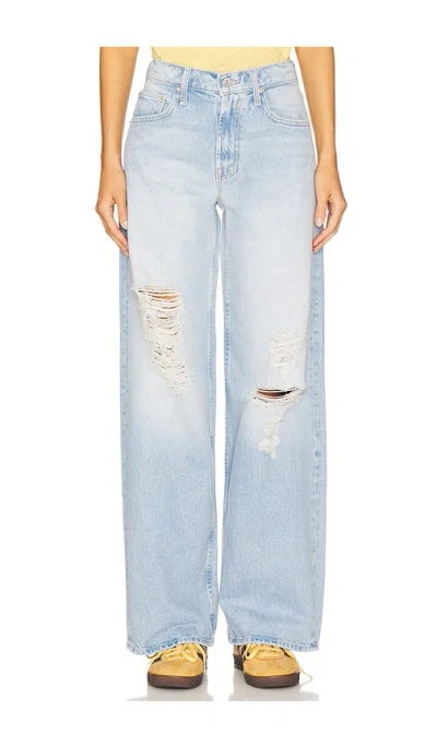 Mother The Spinner Zip Sneak Jeans In Blue