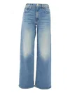 Mother Five-pocket Design Jeans In Blue