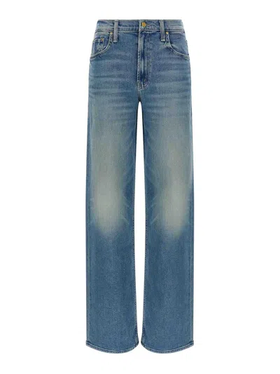 Mother The Spinner Zip Sneak Jeans In Blue