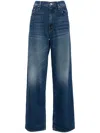 Mother The Spinner Zip Sneak Jeans In Blue