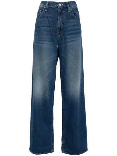 Mother The Spinner Zip Sneak Jeans In Blue