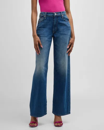 Mother The Spinner Zip Sneak Jeans In Paint The Town