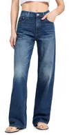 Mother The Spinner Sneak High Waist Wide Leg Jeans In Paint The Town