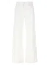 Mother The Spinner Zip Sneak Jeans In White