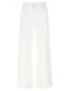 Mother The Spinner Zip Sneak Jeans In White