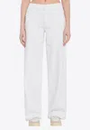 Mother The Stud Finder Sneak Totally Innocent Jeans In White