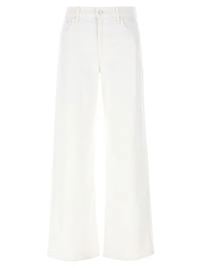 Mother 'the Spinner Zip Sneak' Jeans In White