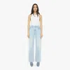 Mother The Spinner Zip Sneak Jeans Light As A Feather In Blue