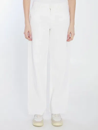 Mother The Spinner Zip Sneak In White