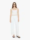 Mother 'the Dodger Sneak' White Five Pocket Jeans In White