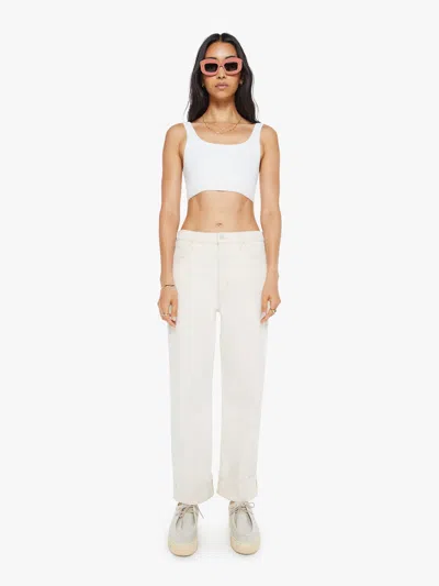 Mother The Spitfire Ankle Cuff Act Natural Jeans In White