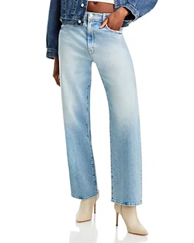 Mother The Spitfire Sneak High Rise Wide Leg Jeans In I Confess