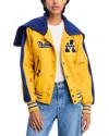 Mother The Split Hood Team Spirit Drop Out Jacket In Yellow