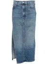 Mother The Split Second Skirt In Strike A Pose In Blue