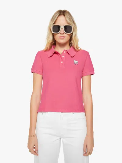 Mother The Split S/s Match Honeysuckle Shirt In Pink