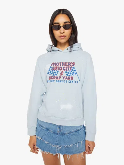 Mother Square Relaxed Fit Cotton Graphic Hoodie In Blue