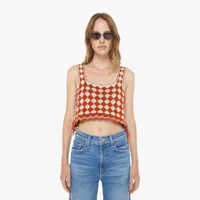 Mother The Square Top Sink Or Swim In Orange