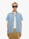 Mother The S/s Back At The Office Bob's Your Uncle Shirt In Light Blue - Size X-large In Blue