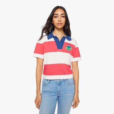 Mother The S/s Match Teaberry And Fluff Shirt In Multi