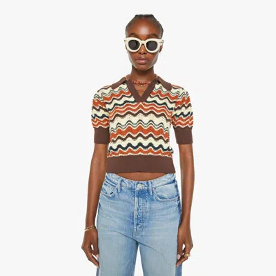 MOTHER THE S/S OFF TOP MIRAGE IN ORANGE - SIZE SMALL