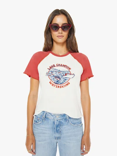Mother The S/s Sporty Concert T-shirt Lake Champion In White