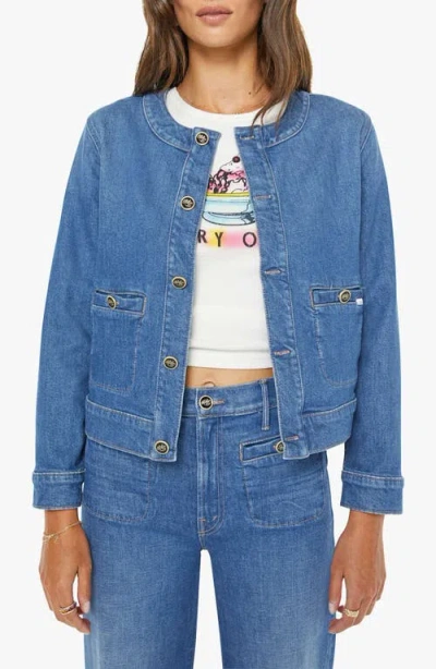 Mother Stashed Picky Jacket In Whisk Me Away In Blue