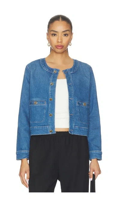 Mother Stashed Picky Jacket In Whisk Me Away In Blue