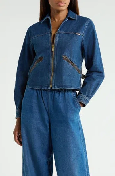 Mother The Steer Clear Denim Jacket In Weekend Out West
