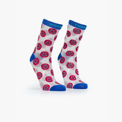 Mother The Step Up Happy Sad Mf Socks In White