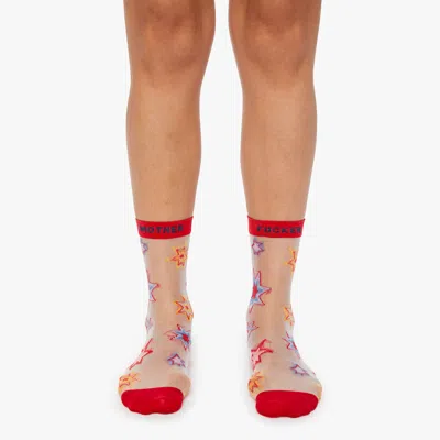 Mother The Step Up Kaboom Socks In White